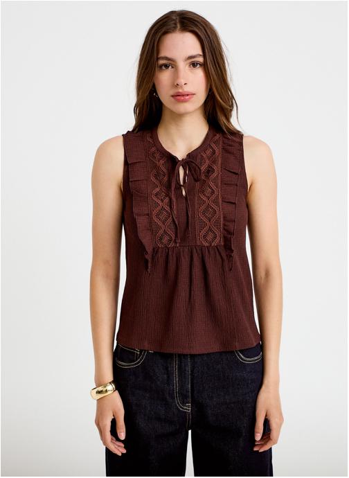 Cache Cache Débardeurs DBLOUDENTNEW femme marron