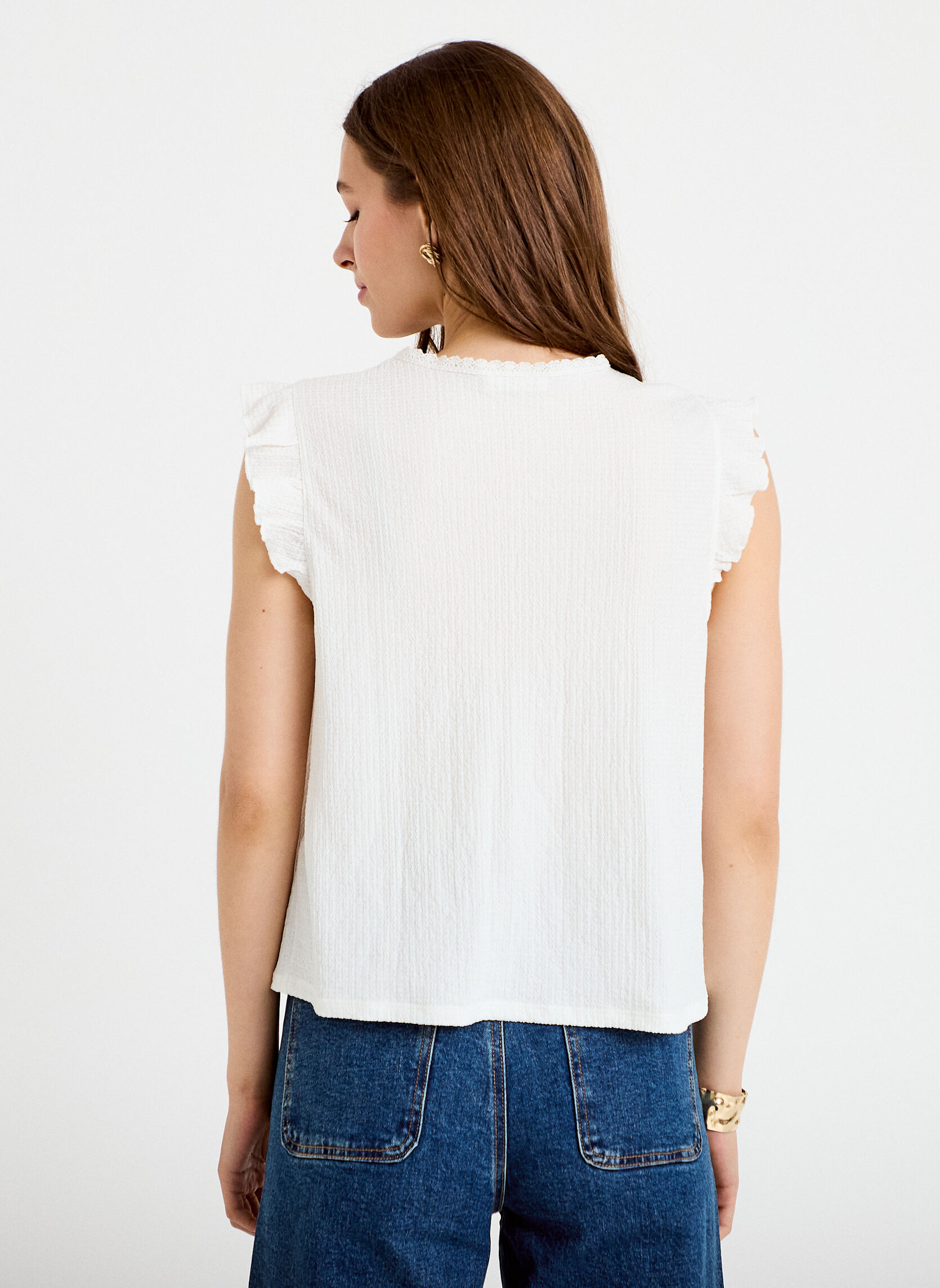 Débardeurs DBLOUROMAN femme blanc Cache Cache Débardeurs DBLOUROMAN femme blanc Blanc