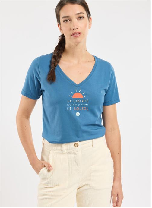 Armor Lux Tee-shirts T-shirt Amb fjord femme bleu
