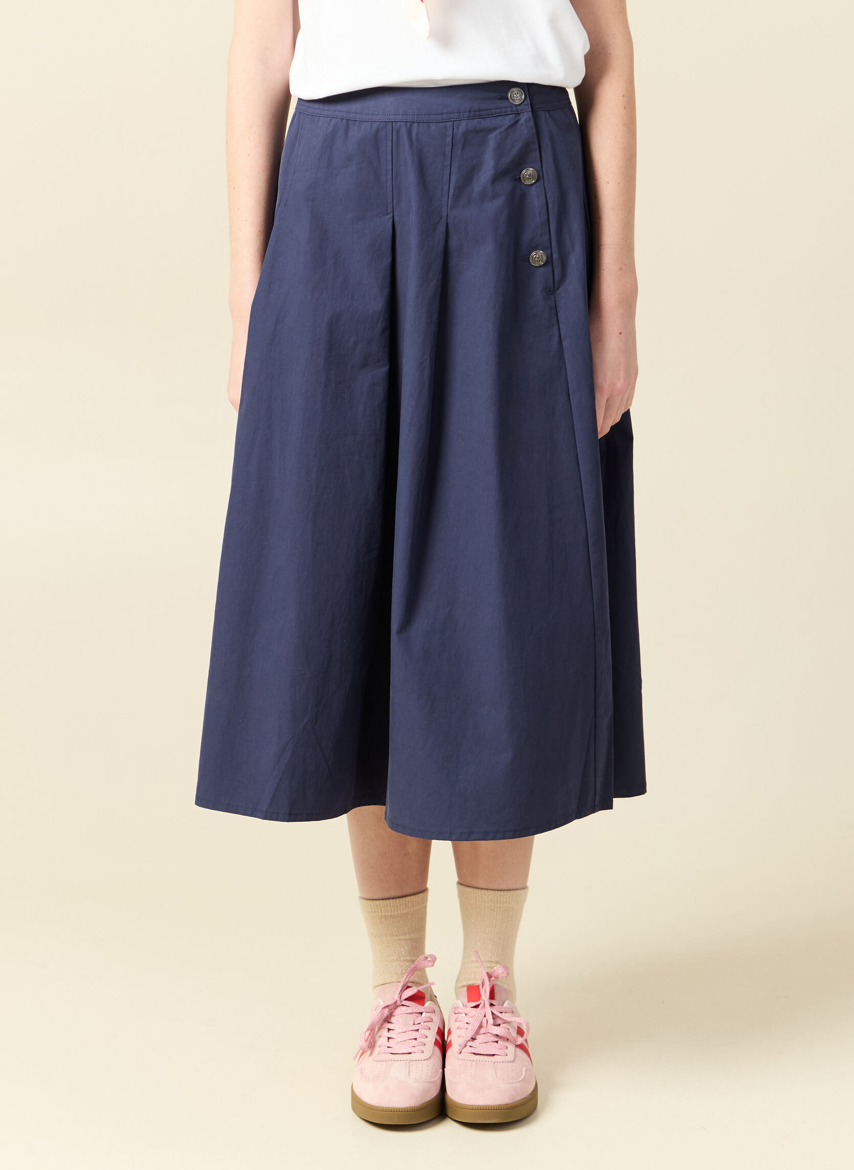 Jupes mi-longues BOARDJUDF femme bleu Bonobo Jupes mi-longues BOARDJUDF femme bleu Bleu marine