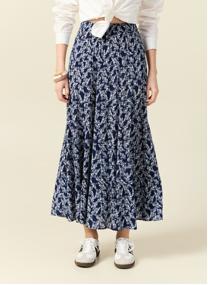Jupes mi-longues Jupes longues - MAXJULEF femme bleu Bonobo Jupes mi-longues Jupes longues - MAXJULEF femme bleu Bleu marine