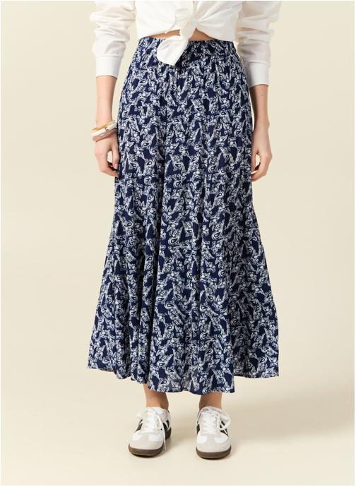 Bonobo Jupes mi-longues Jupes longues - MAXJULEF femme bleu