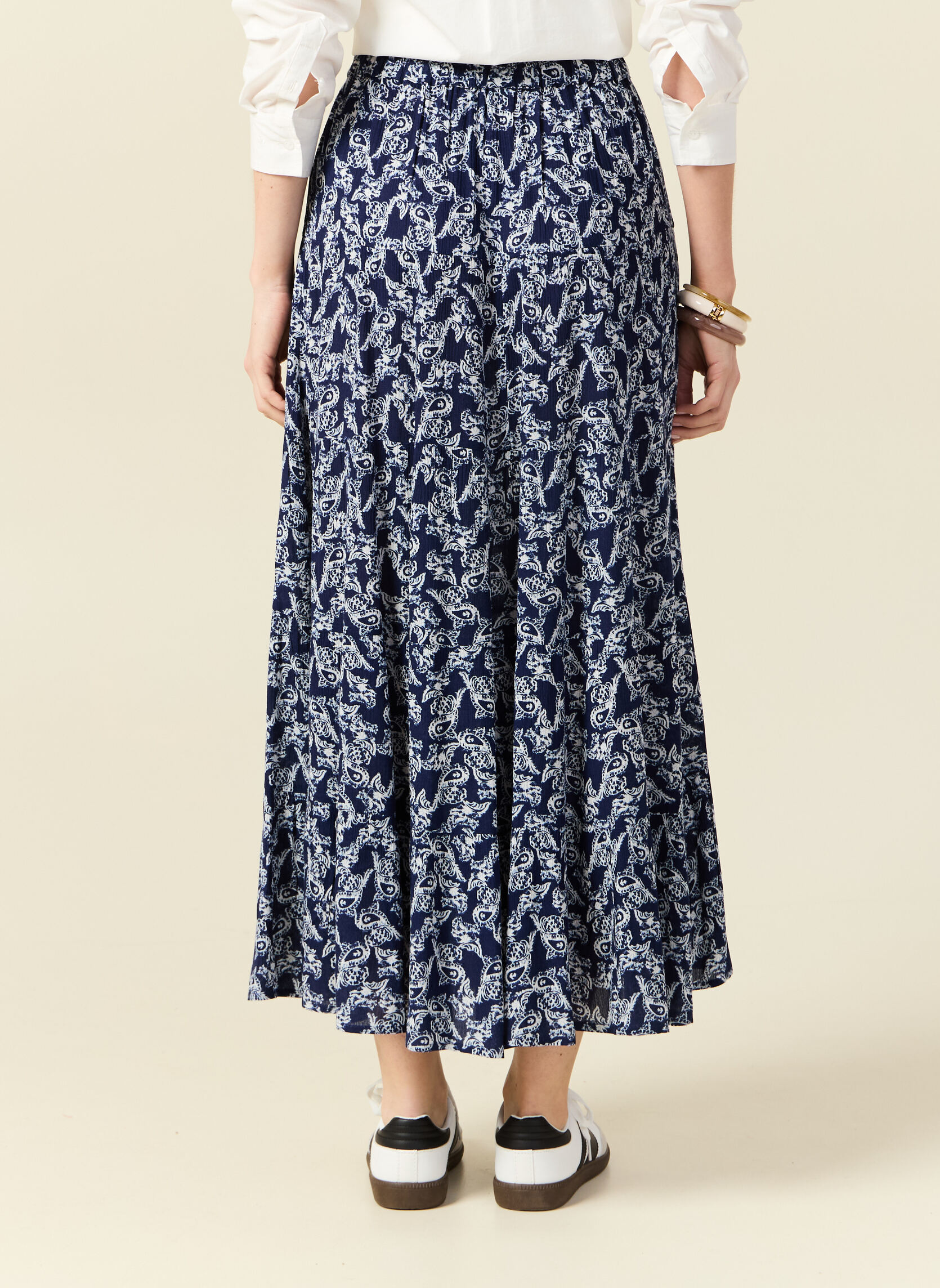 Jupes mi-longues Jupes longues - MAXJULEF femme bleu Bonobo Jupes mi-longues Jupes longues - MAXJULEF femme bleu Bleu marine