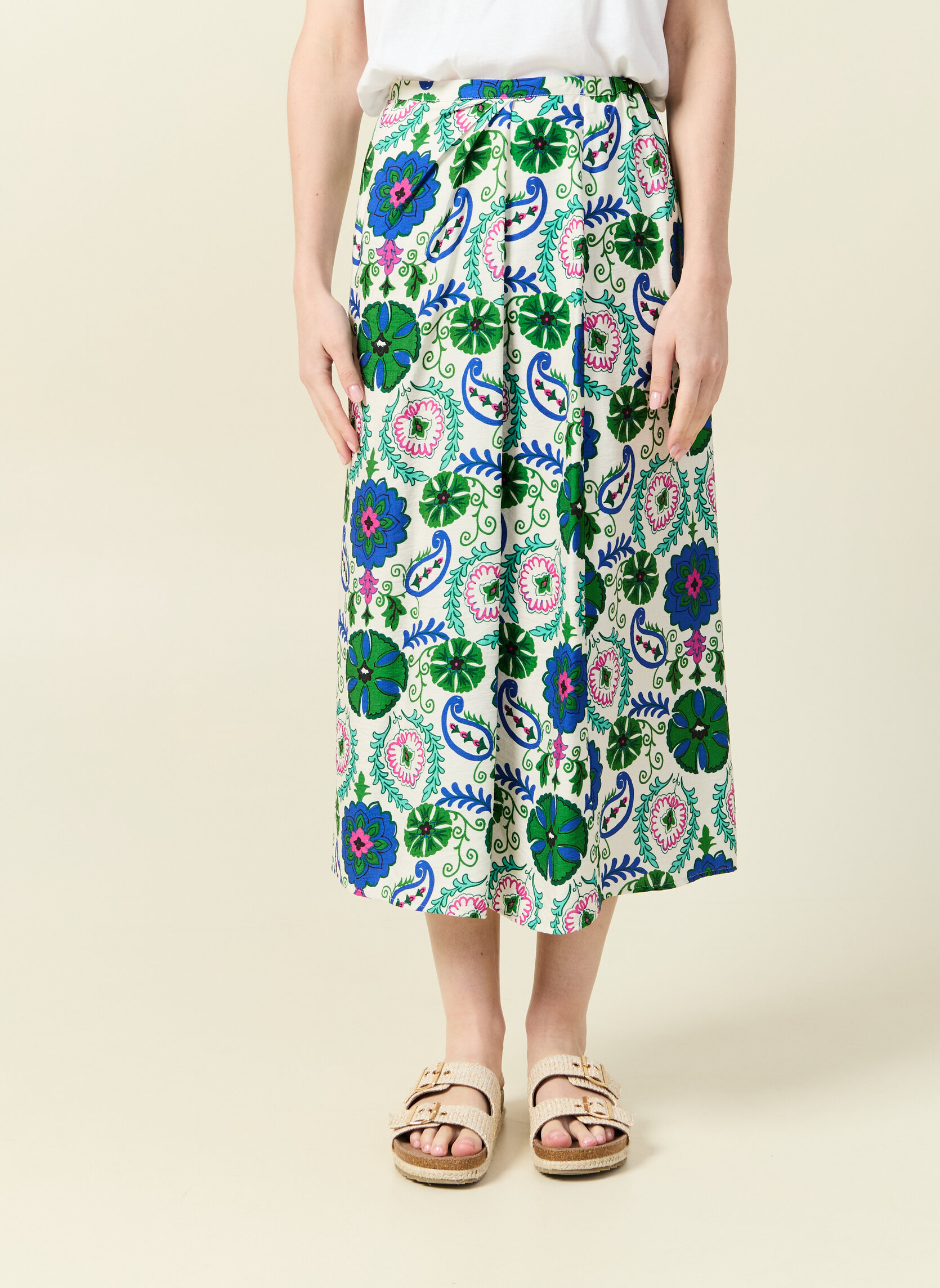 Jupes mi-longues CHICGRAFJULF femme vert Bonobo Jupes mi-longues CHICGRAFJULF femme vert Vert