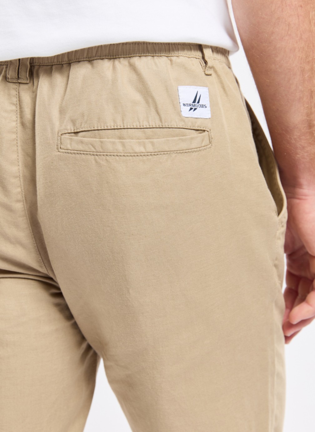 Pantalons droits Pantalon Domino robusta homme beige Bermudes Pantalons droits Pantalon Domino robusta homme beige Mastic