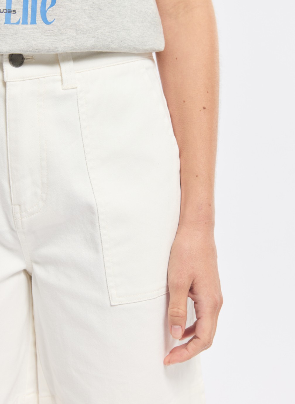 Bermudas Bermuda Leo milk femme blanc Bermudes Bermudas Bermuda Leo milk femme blanc Blanc mat