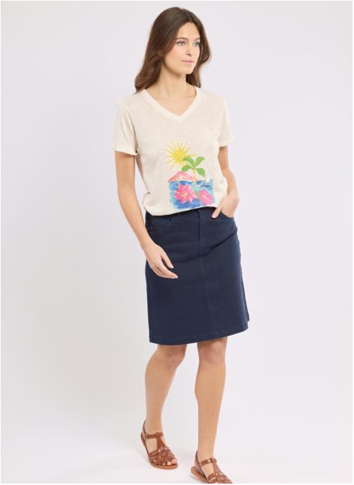 Bermudes Jupes mi-longues Jupe Lada milk femme bleu