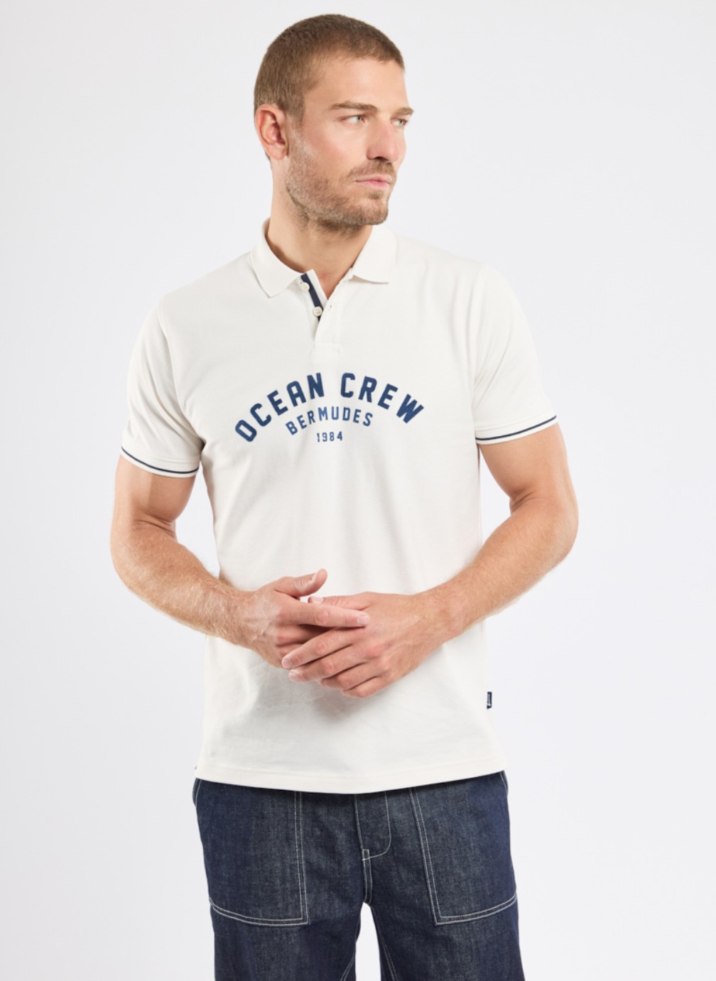 Polos Polo Gamme ecru homme beige Bermudes Polos Polo Gamme ecru homme beige Beige