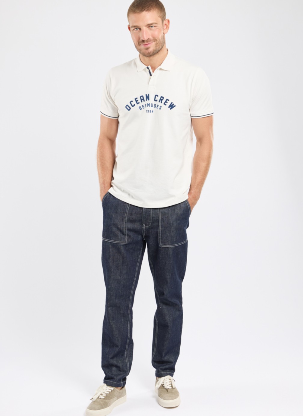 Polos Polo Gamme ecru homme beige Bermudes Polos Polo Gamme ecru homme beige Beige