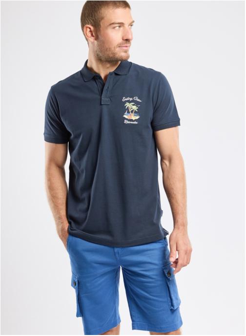 Bermudes Polos Polo Garlan navy homme bleu