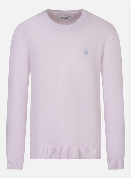 Teddy Smith Pulls Pull coton col rond droite - 11517932D homme rose