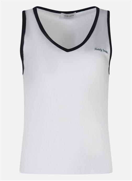Teddy Smith Débardeurs Débardeur droite - 31118057D femme blanc