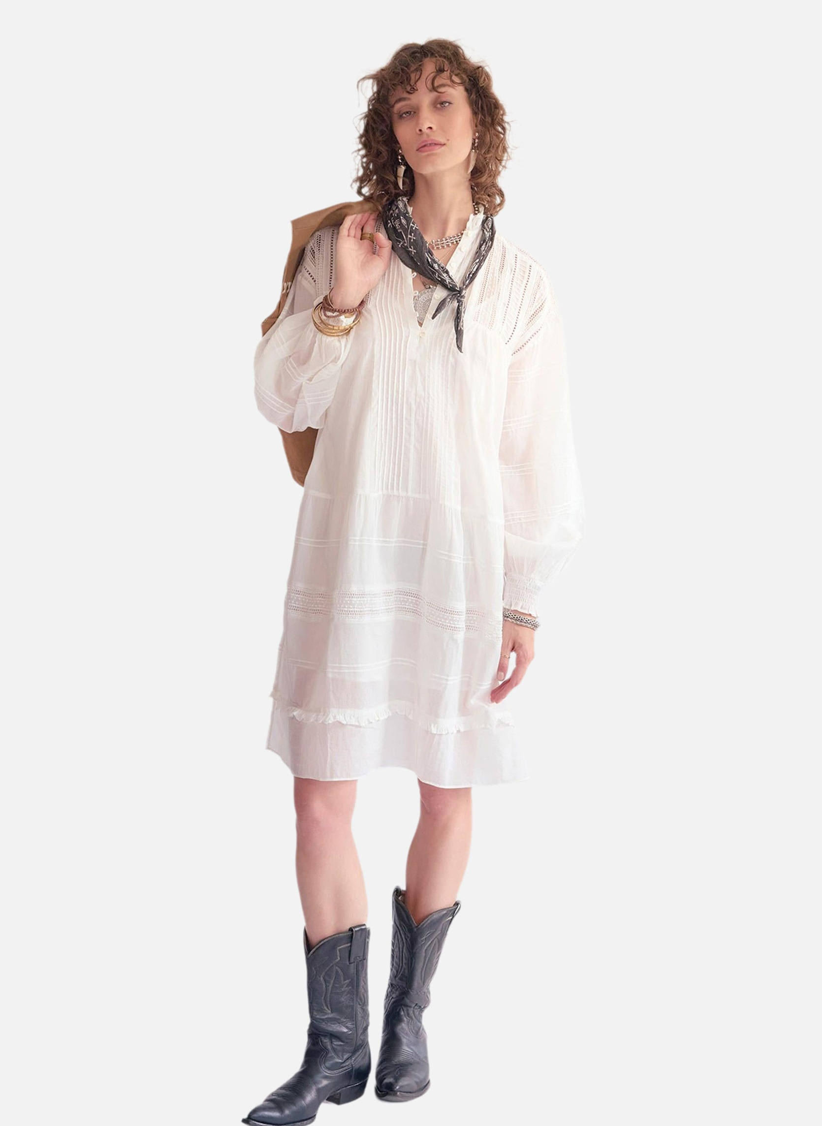 Robes Robe Rusty White femme blanc MKT Studio Robes Robe Rusty White femme blanc Blanc