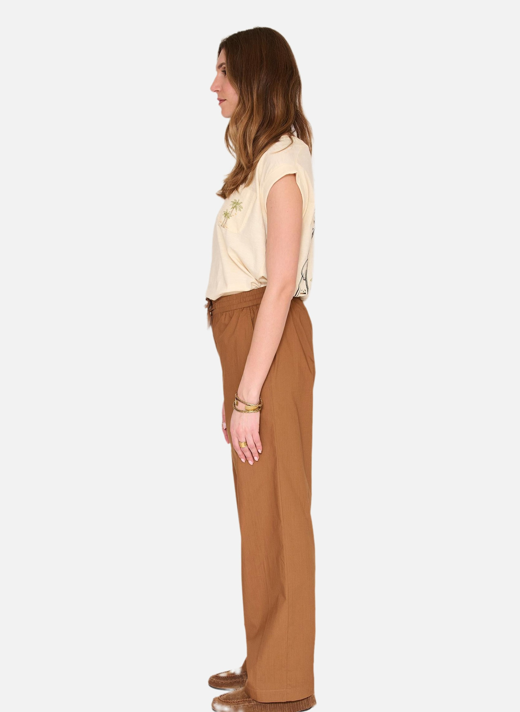 Pantalons droit Pantalon Paintel Black femme marron MKT Studio Pantalons droit Pantalon Paintel Black femme marron Marron