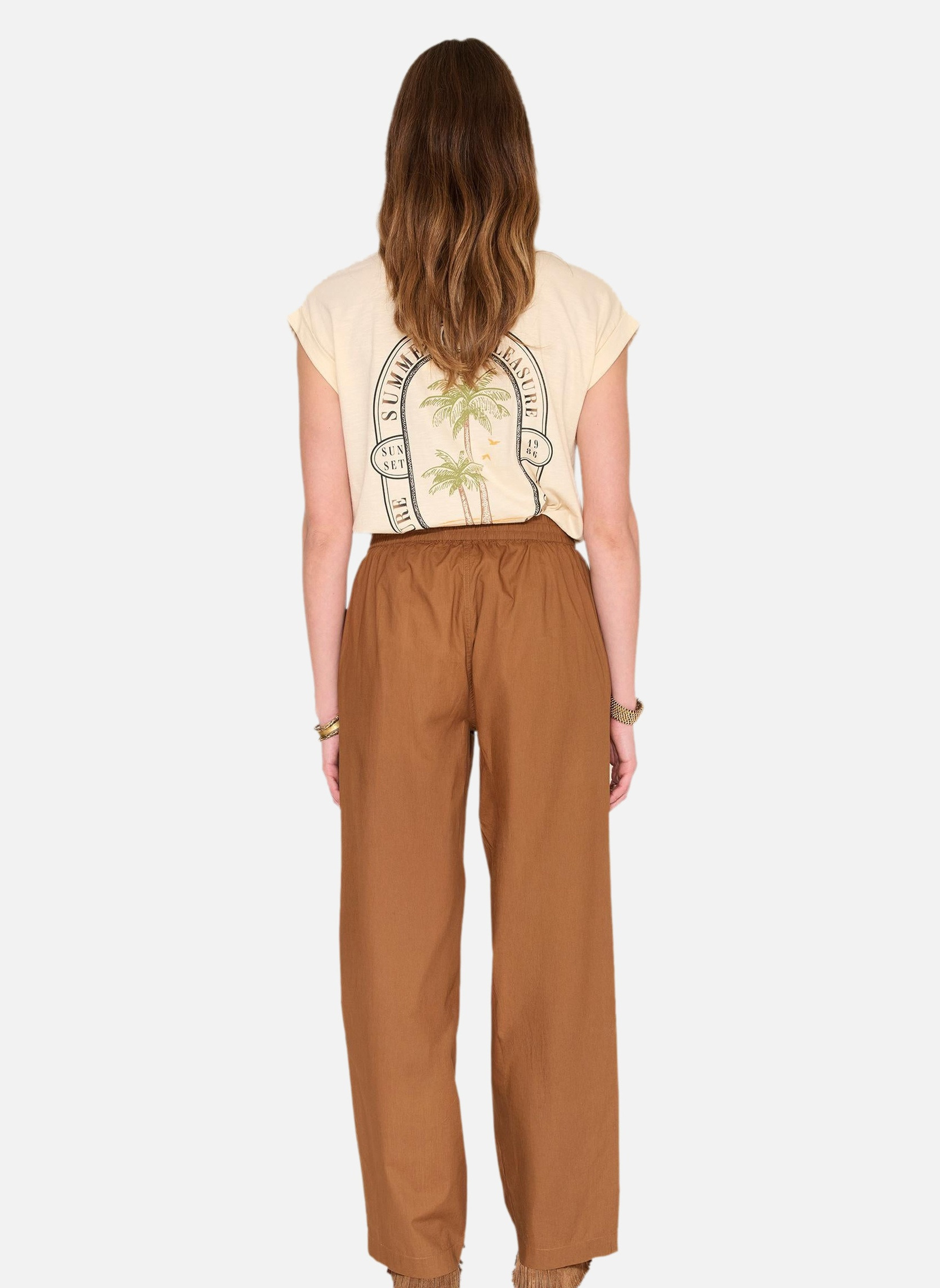 Pantalons droit Pantalon Paintel Black femme marron MKT Studio Pantalons droit Pantalon Paintel Black femme marron Marron