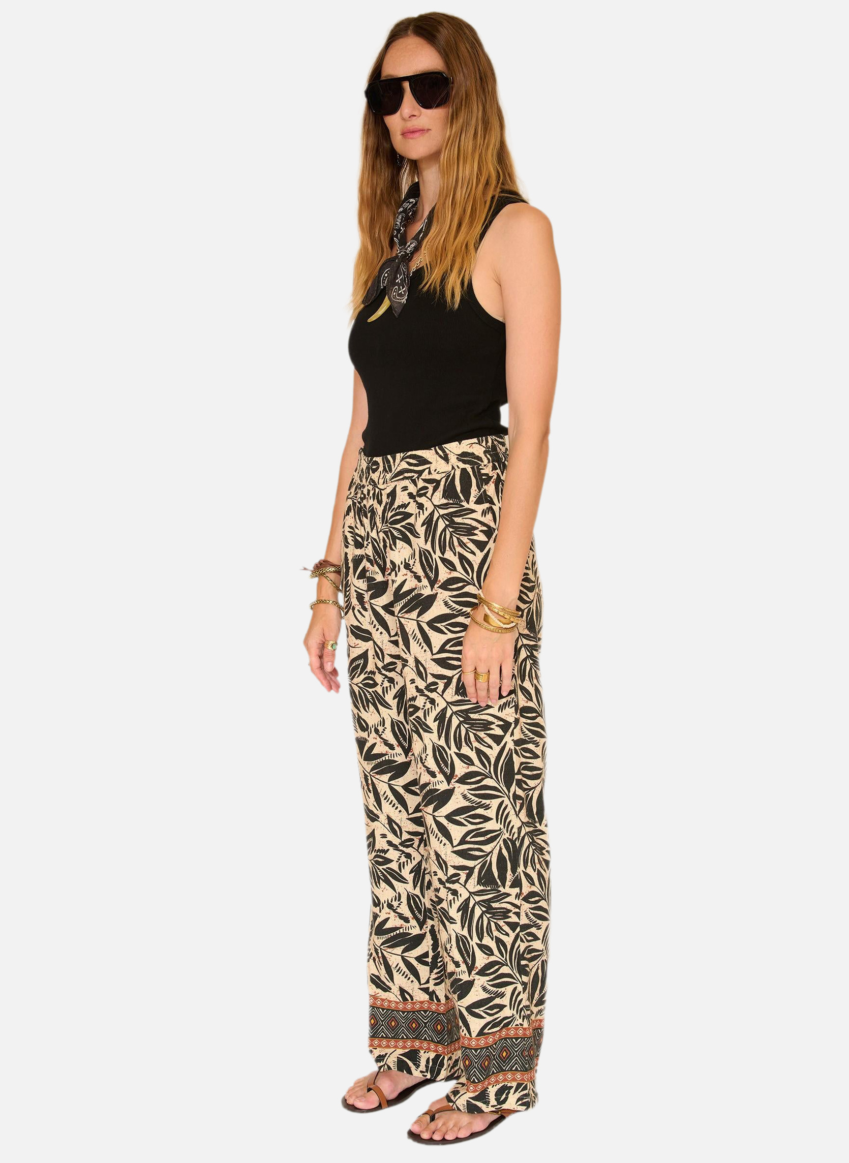Pantalons droit Pantalon Paliana Greige femme beige MKT Studio Pantalons droit Pantalon Paliana Greige femme beige Beige