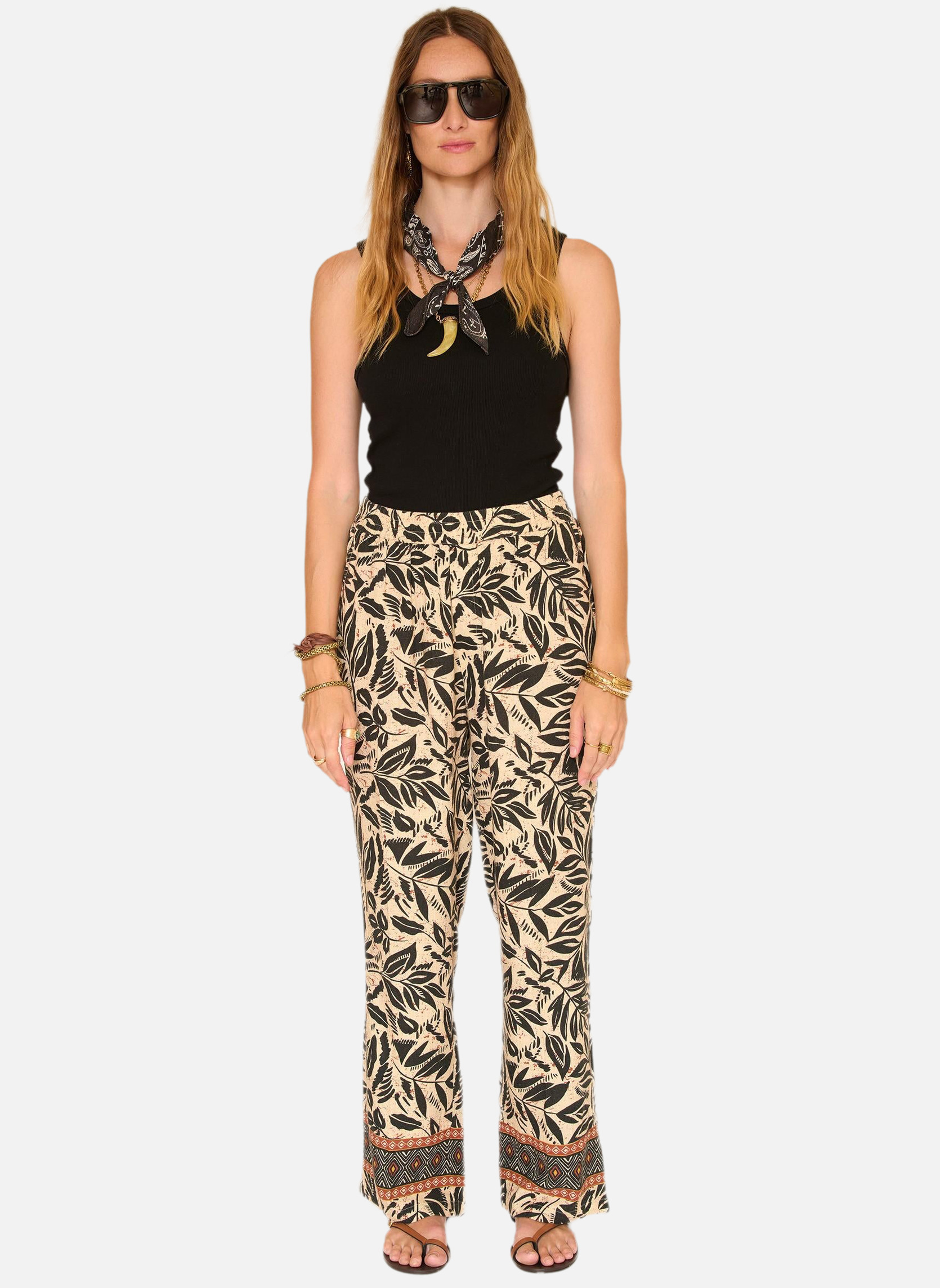 Pantalons droit Pantalon Paliana Greige femme beige MKT Studio Pantalons droit Pantalon Paliana Greige femme beige Beige