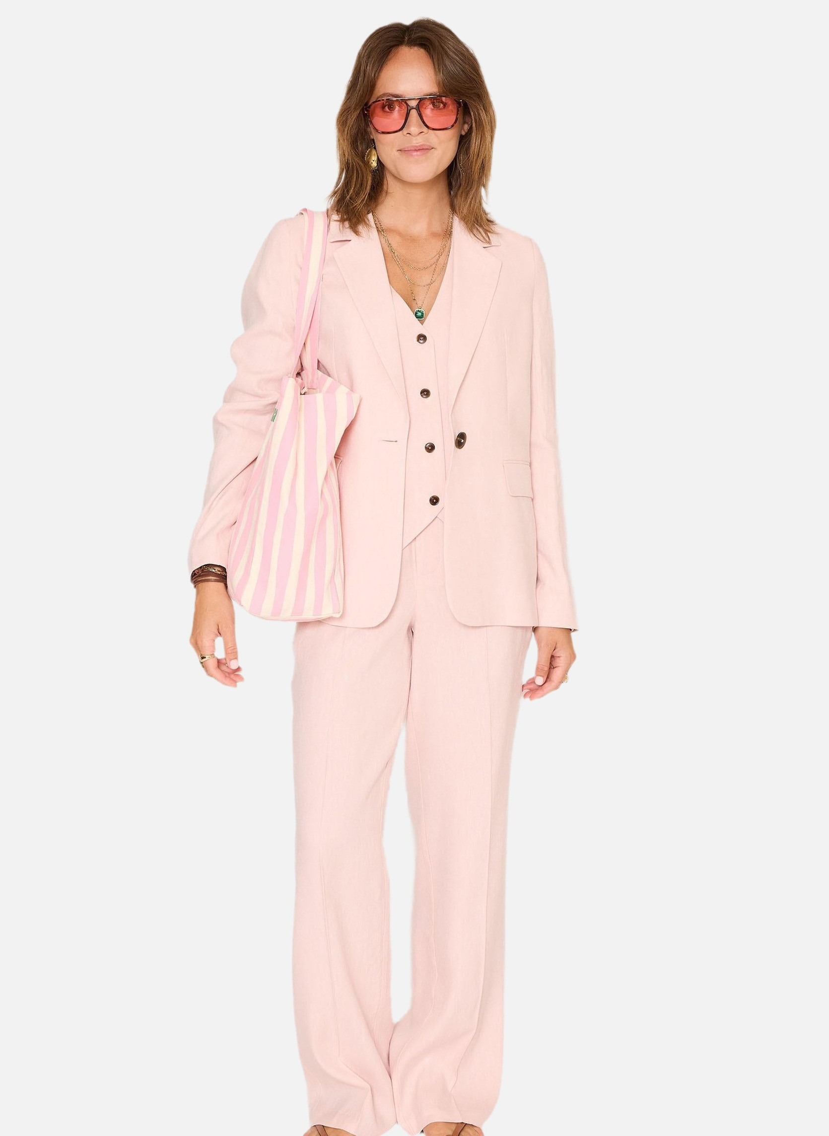 Vestes Veste Vibia Blush femme rose MKT Studio Vestes Veste Vibia Blush femme rose Rose pastel
