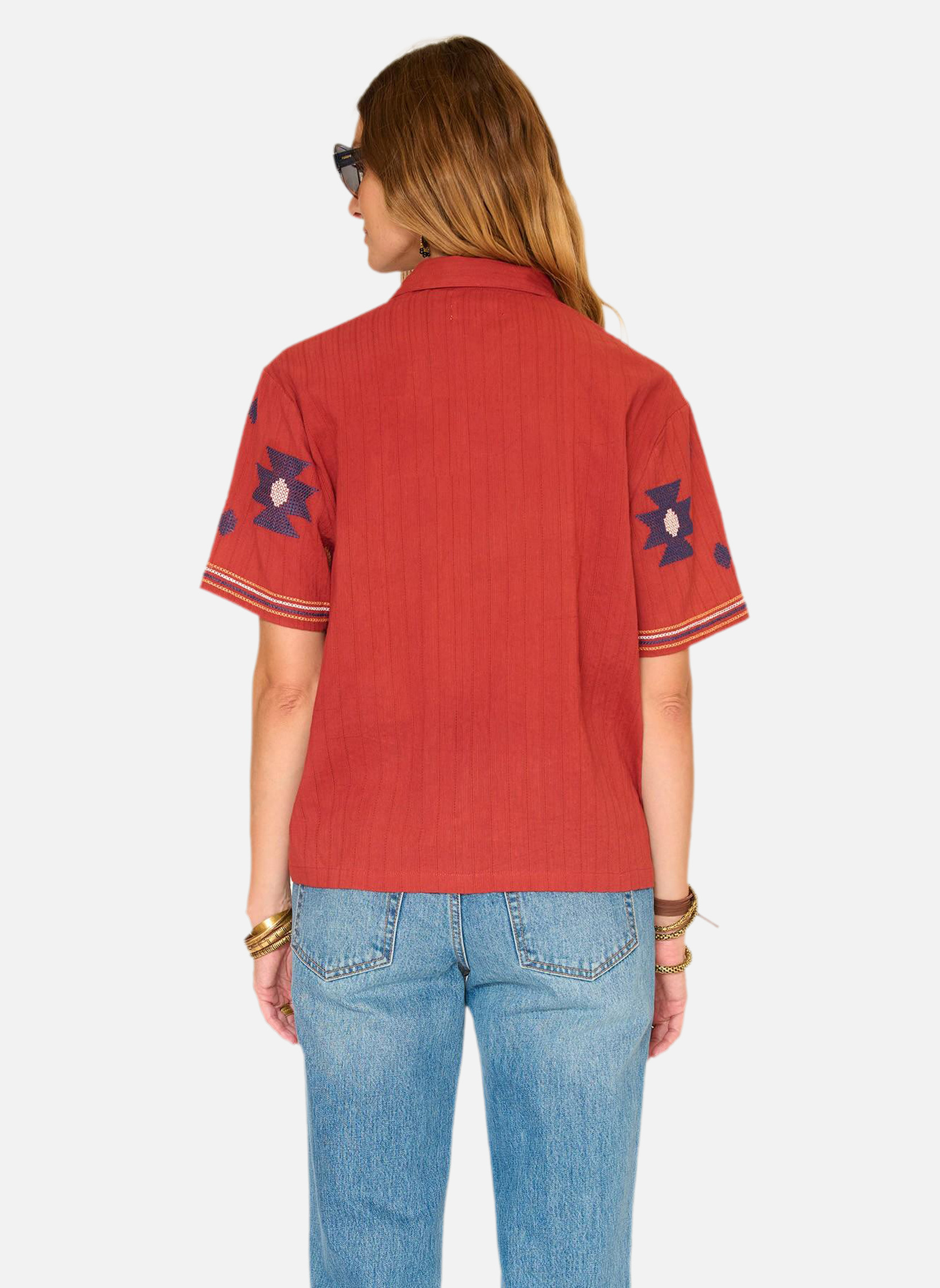 Blouses Blouse Copito Tomette femme bordeaux MKT Studio Blouses Blouse Copito Tomette femme bordeaux Bordeaux