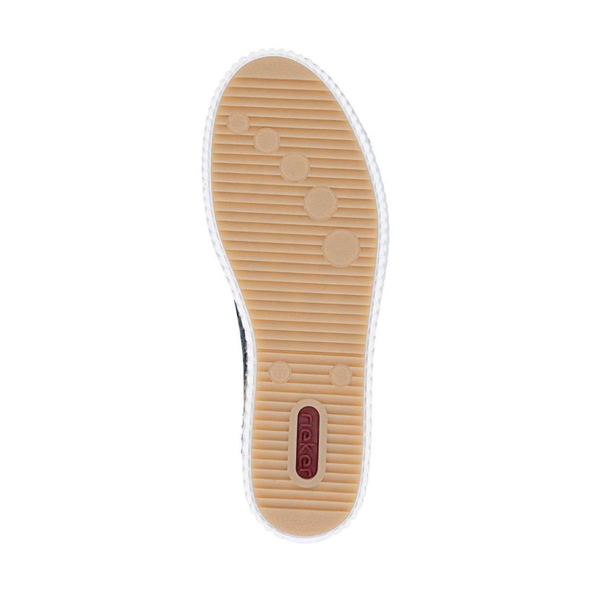 Baskets basses Tennis en cuir noires à talon plat avec des lacets à rayures - 1056602 femme noir Rieker Baskets basses Tennis en cuir noires à talon plat avec des lacets à rayures - 1056602 femme noir Noir