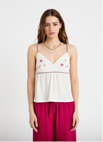 Débardeurs DEBRODERI femme blanc Cache Cache Débardeurs DEBRODERI femme blanc Blanc