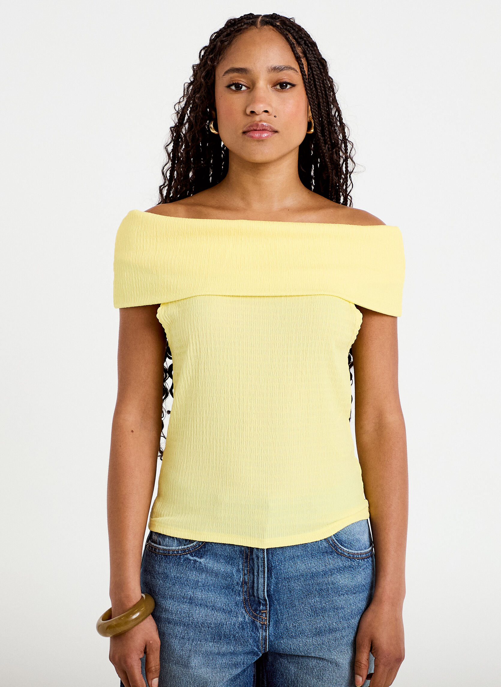 Tops DBARDORACH femme jaune Cache Cache Tops DBARDORACH femme jaune Jaune