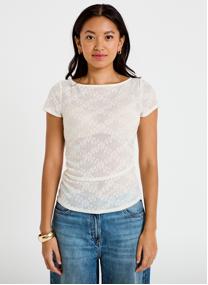 Tee-shirts KRESIDANSE femme blanc Cache Cache Tee-shirts KRESIDANSE femme blanc Blanc