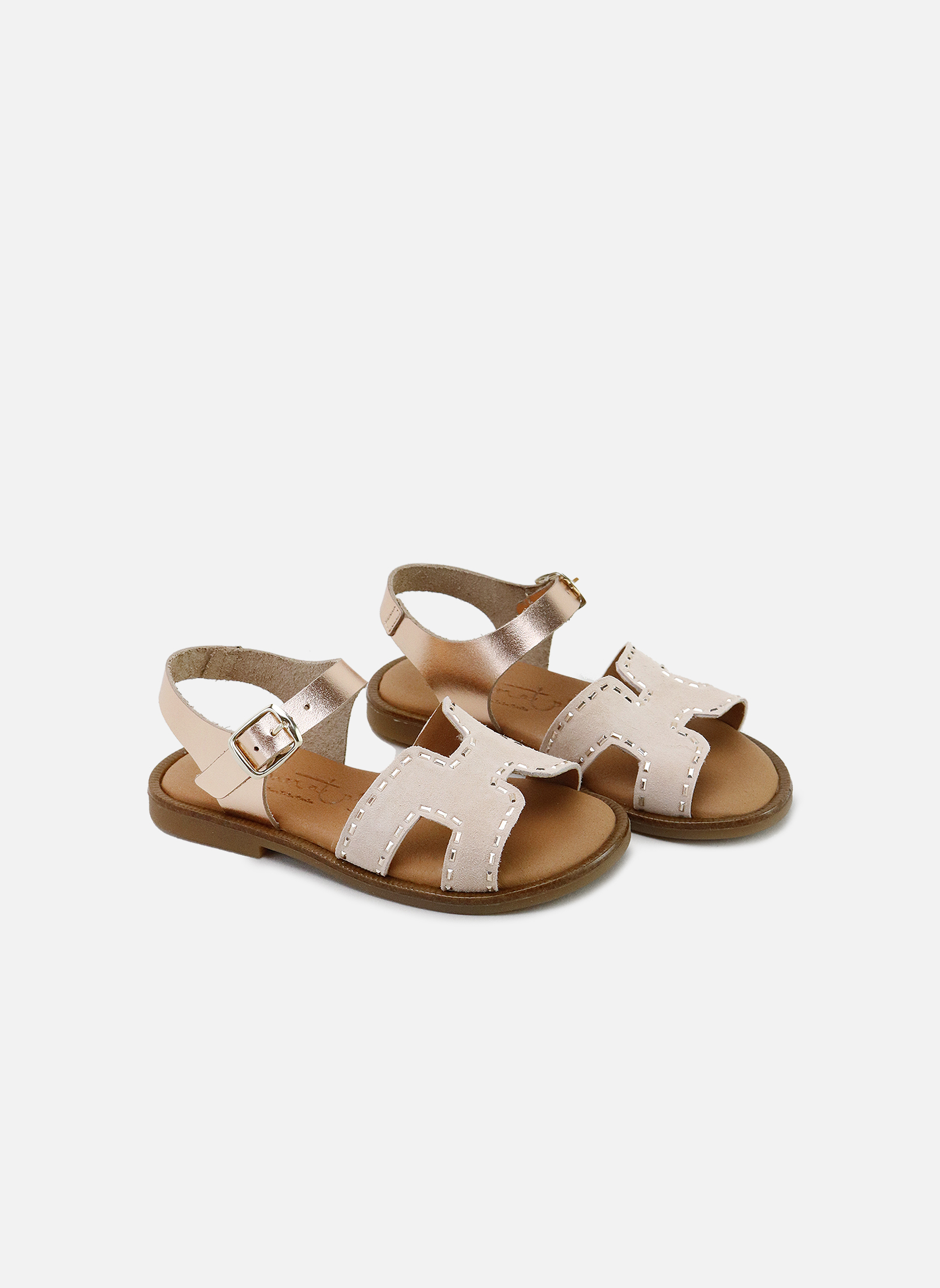 Sandales Sandales ALA57011-VELOUR-SHELL Rosa fille rose Eli 1957 Sandales Sandales ALA57011-VELOUR-SHELL Rosa fille rose Rose