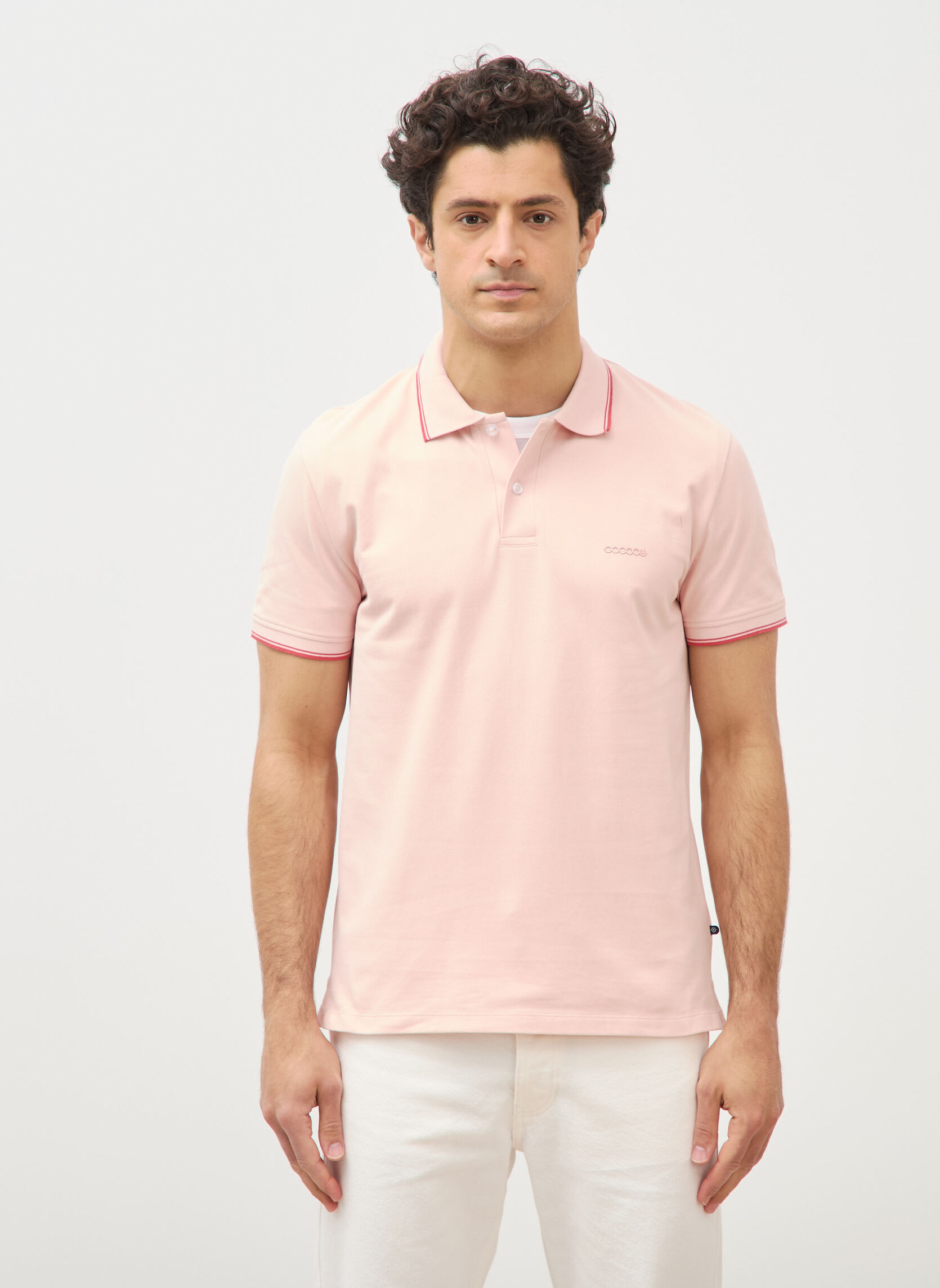 Polos POLUNI4H homme rose Bonobo Polos POLUNI4H homme rose Rose pastel