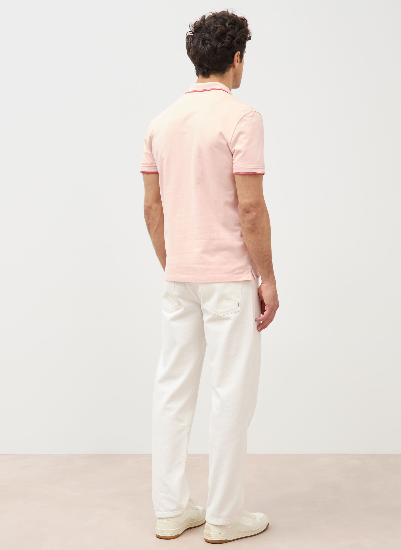 Polos POLUNI4H homme rose Bonobo Polos POLUNI4H homme rose Rose pastel