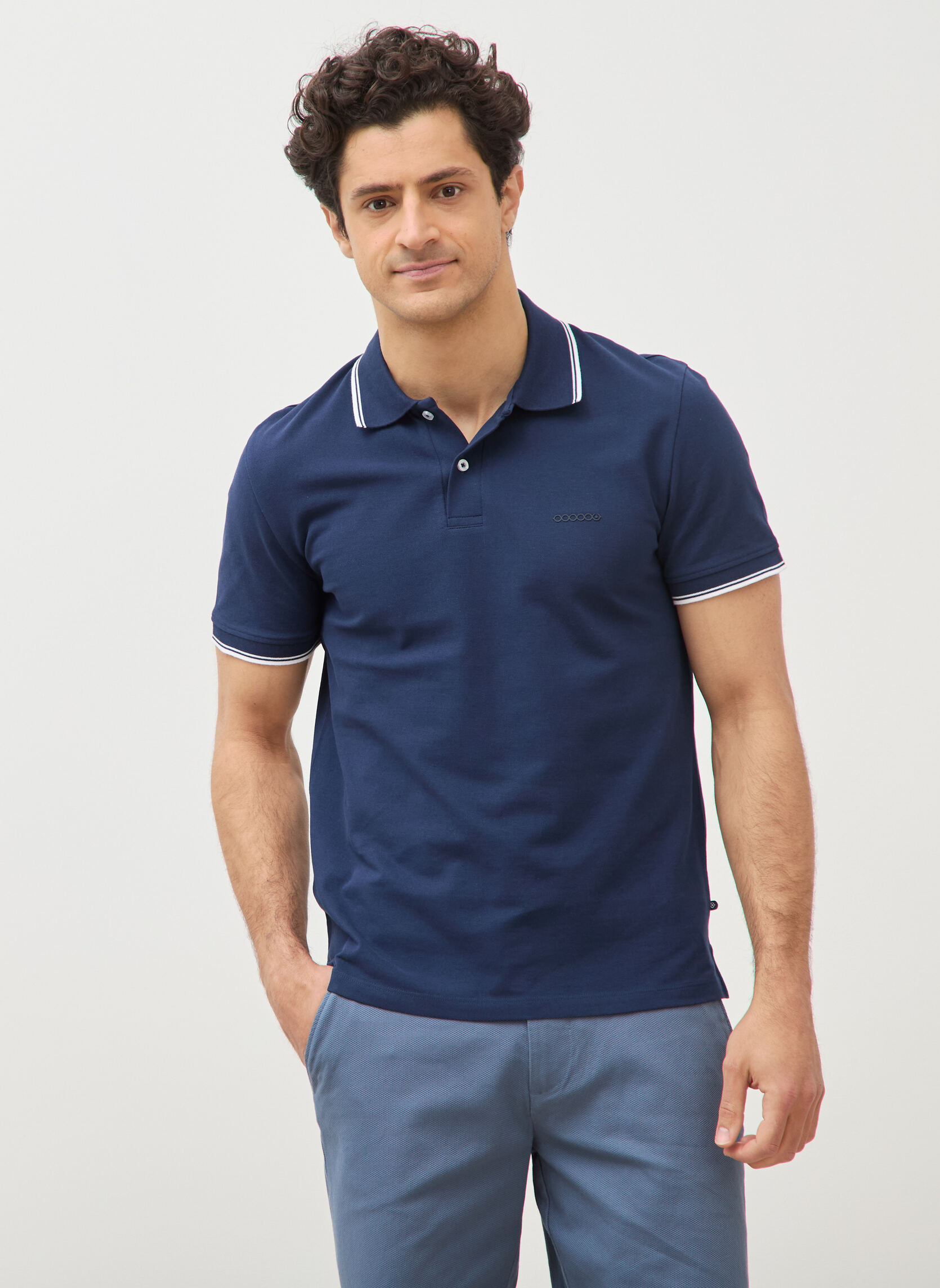 Polos POLUNI4H homme bleu Bonobo Polos POLUNI4H homme bleu Bleu marine
