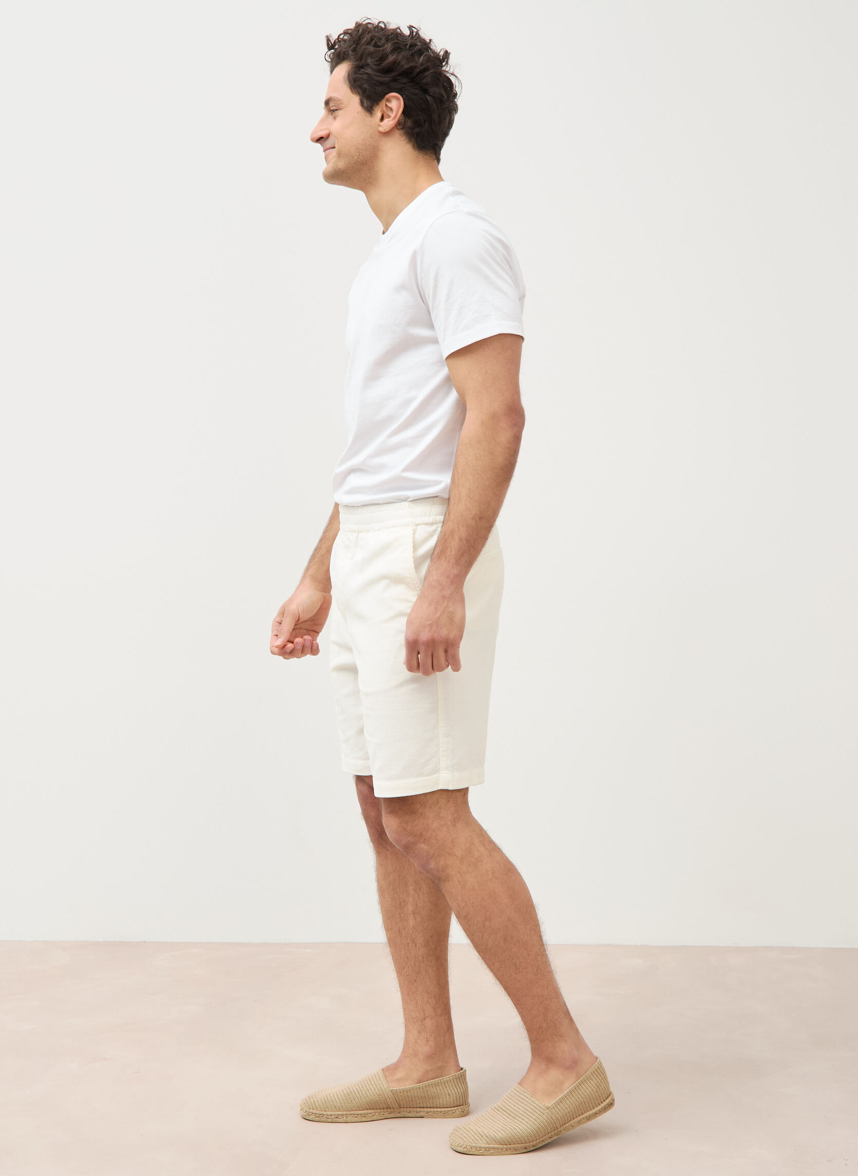 Bermudas Bermudas - BERMVELVETH homme blanc Bonobo Bermudas Bermudas - BERMVELVETH homme blanc Blanc