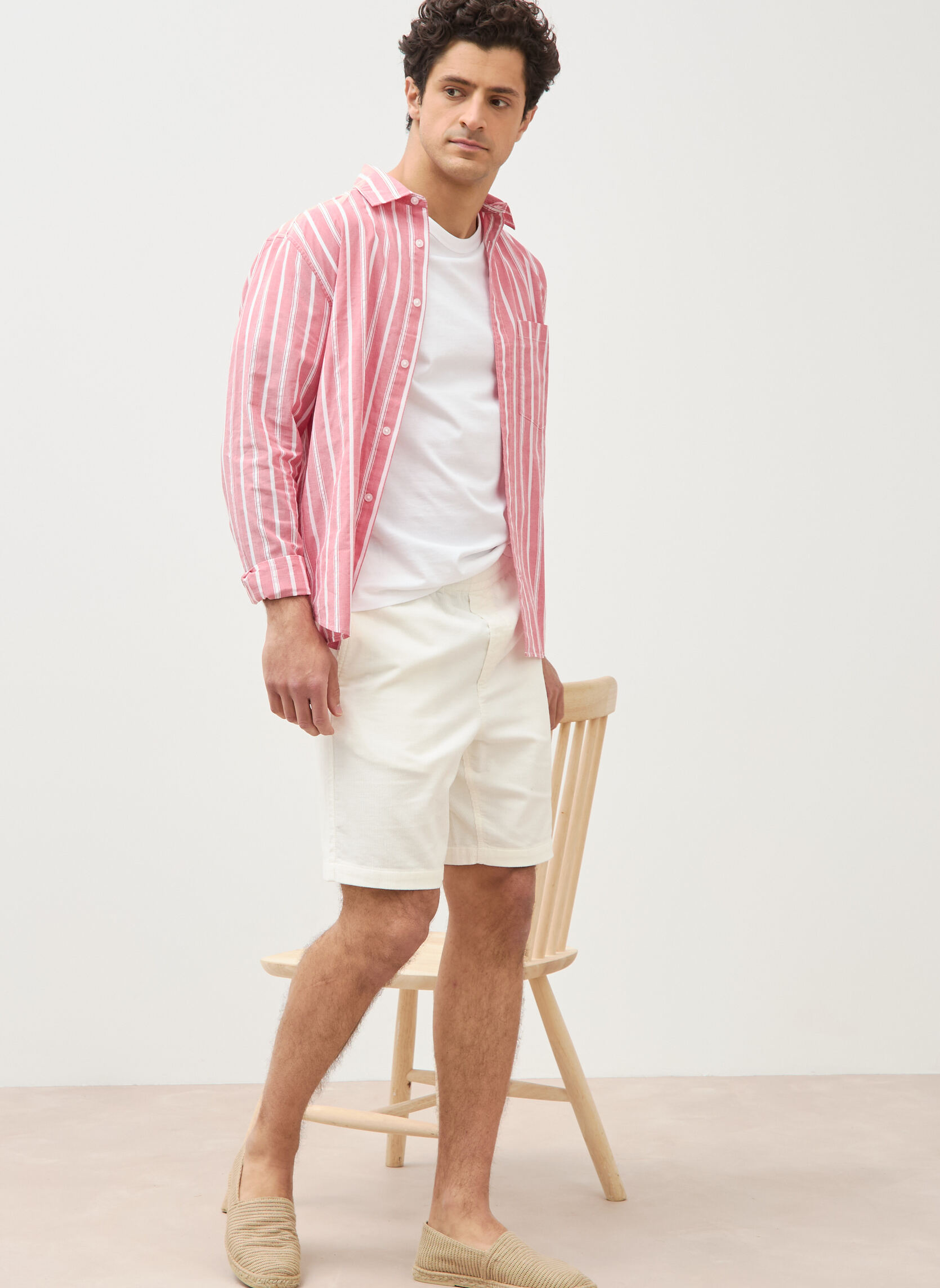 Bermudas Bermudas - BERMVELVETH homme blanc Bonobo Bermudas Bermudas - BERMVELVETH homme blanc Blanc