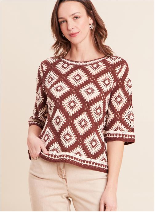 Bréal Pulls MIBICOCROCH femme marron