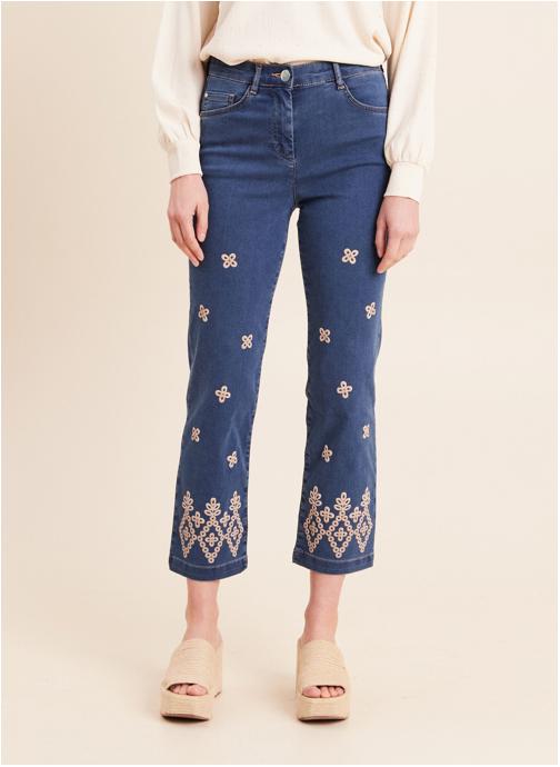 Bréal Pantalons droit PESUBLIMDPUF femme bleu