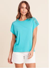 Tee-shirts TIWAVY femme bleu Bréal Tee-shirts TIWAVY femme bleu Turquoise