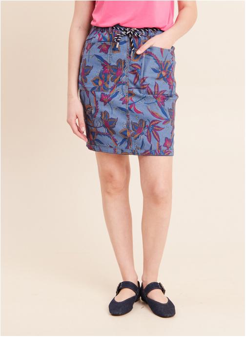 Bréal Jupes mi-longues JEREVERBATJ femme bleu