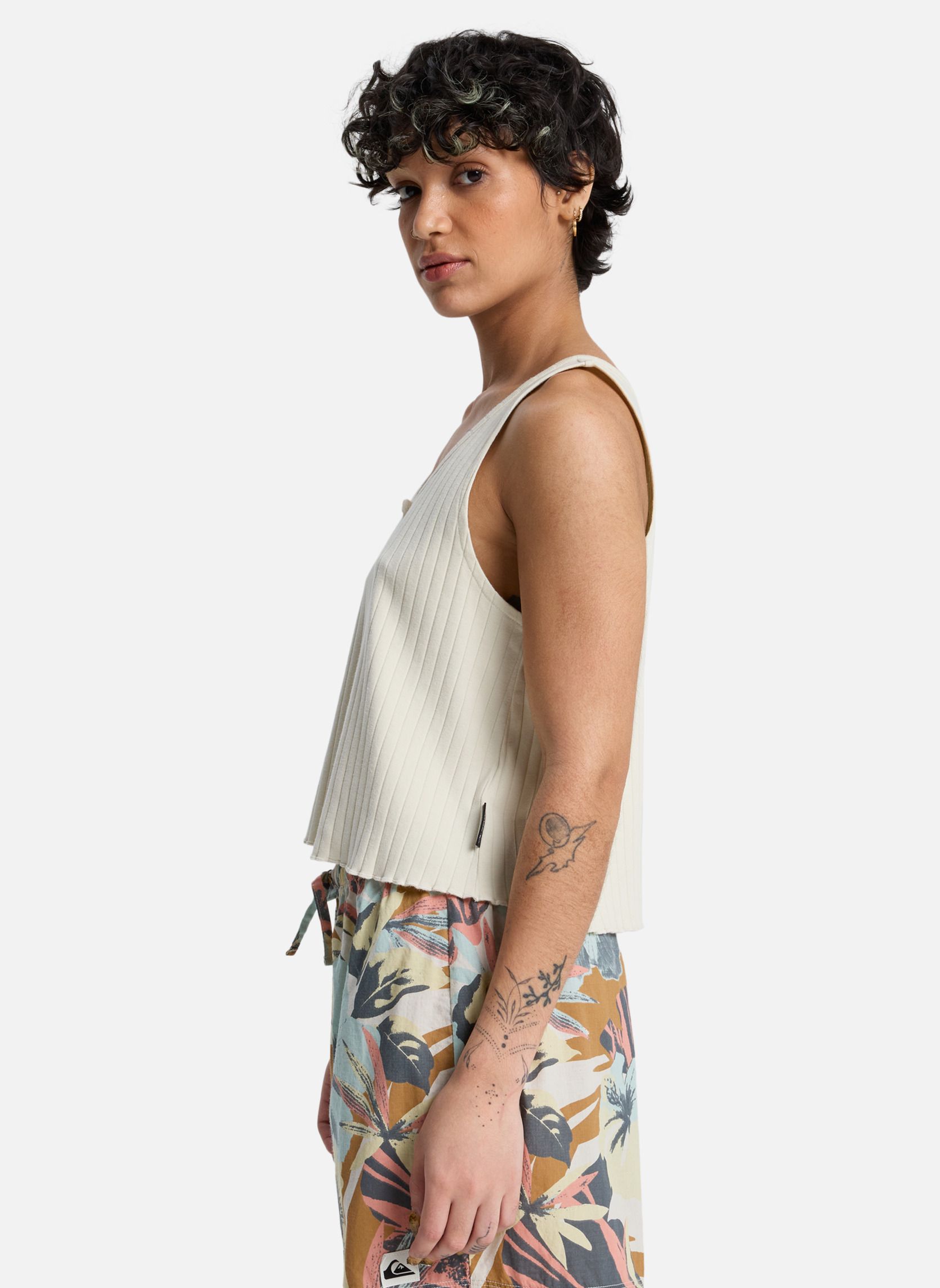 Débardeurs Burt femme blanc Quiksilver Débardeurs Burt femme blanc Blanc