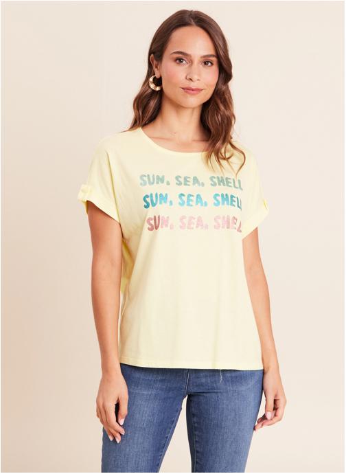 Bréal Tee-shirts TISUNSEA femme jaune