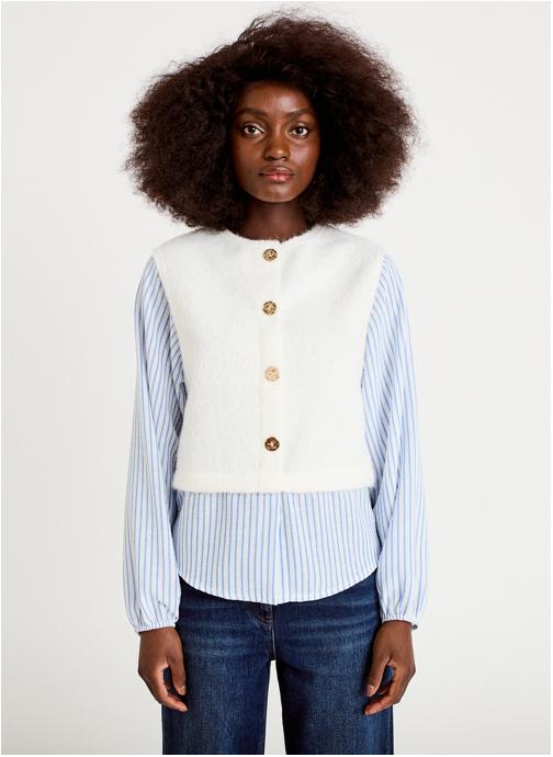 Cache Cache Chemises LSHERBOUTCHE femme blanc