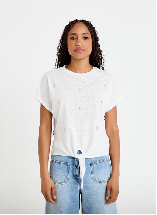Cache Cache Tee-shirts KTEEPAMPI femme blanc