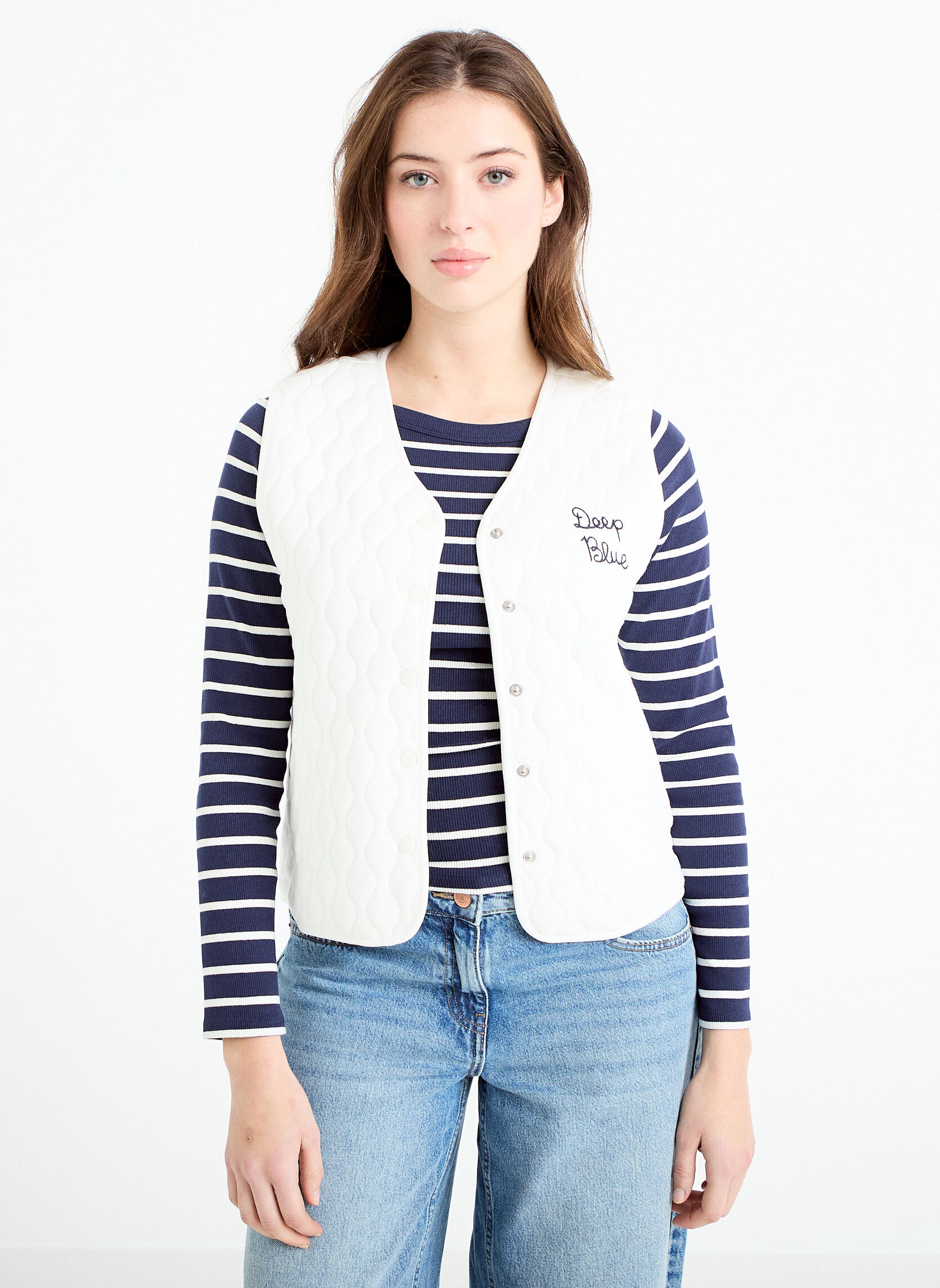 Gilets DBOUTYBOAT femme blanc Cache Cache Gilets DBOUTYBOAT femme blanc Blanc