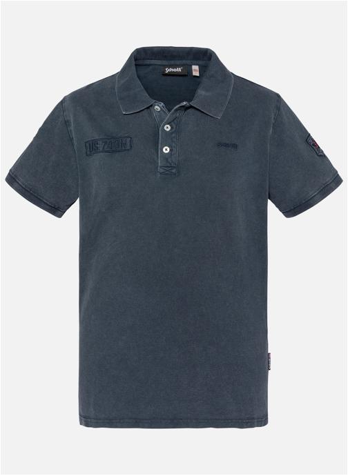 Schott Polos Polo coton droit - Pssitka homme bleu
