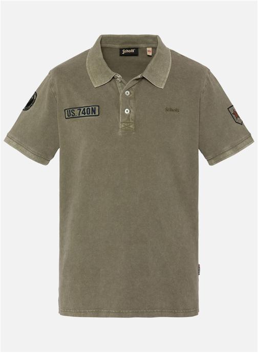 Schott Polos Polo coton droit - Pssitka homme vert