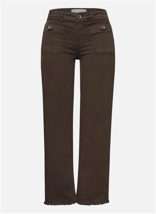 Street One Pantalons droit Pantalon coton mélangé taille intermédiaire droit ANGELIK - 380811 28 femme marron