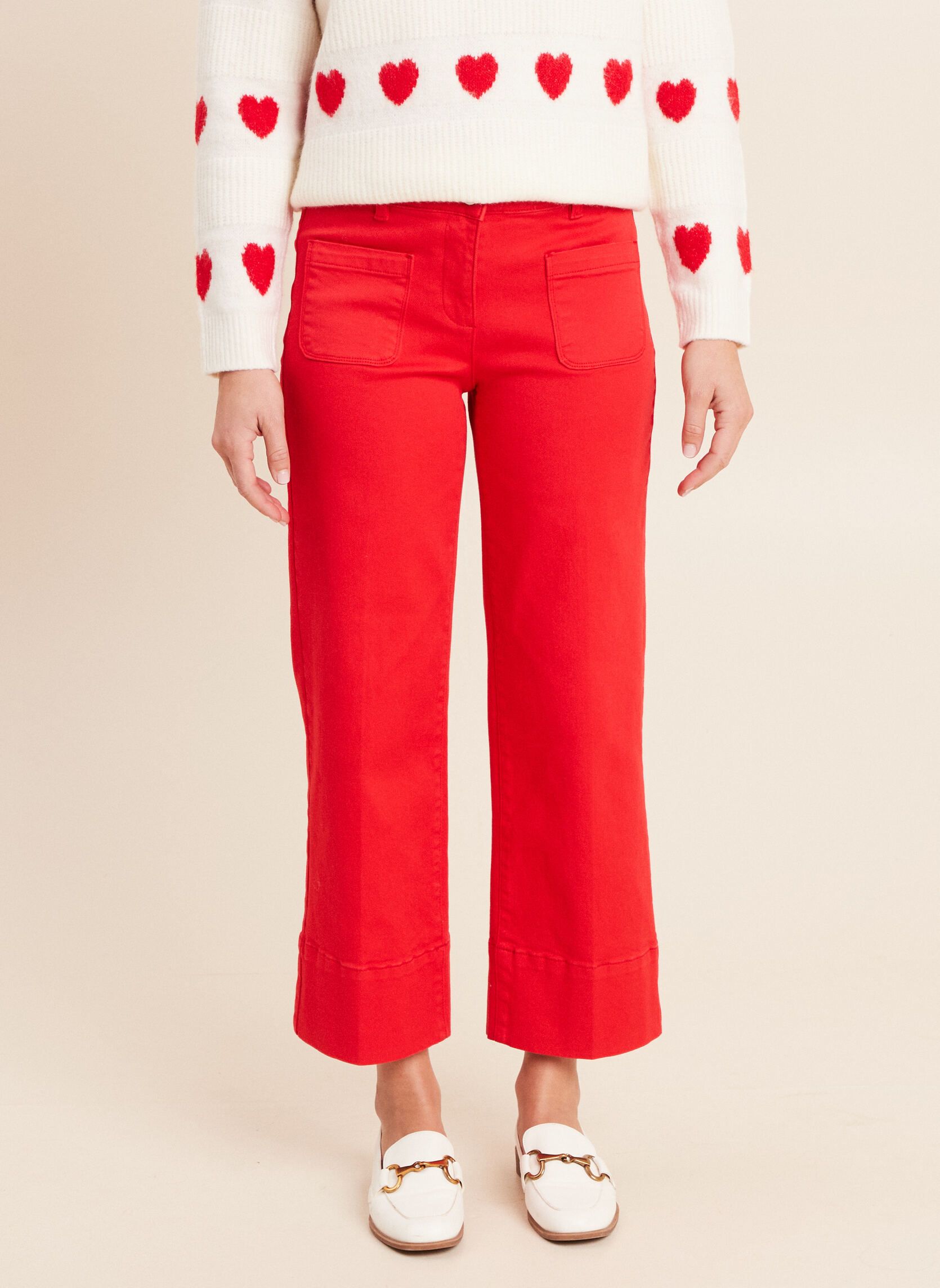 Pantalons droit PEREDCHIC femme rouge Bréal Pantalons droit PEREDCHIC femme rouge Rouge