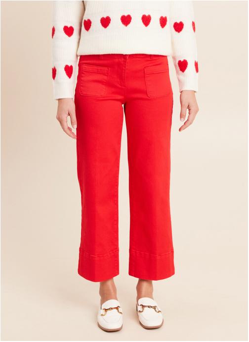 Bréal Pantalons droit PEREDCHIC femme rouge