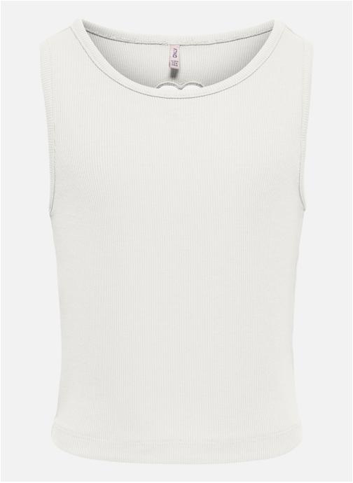 ONLY Débardeurs Débardeur coton biologique ajusté - 15263437 fille blanc