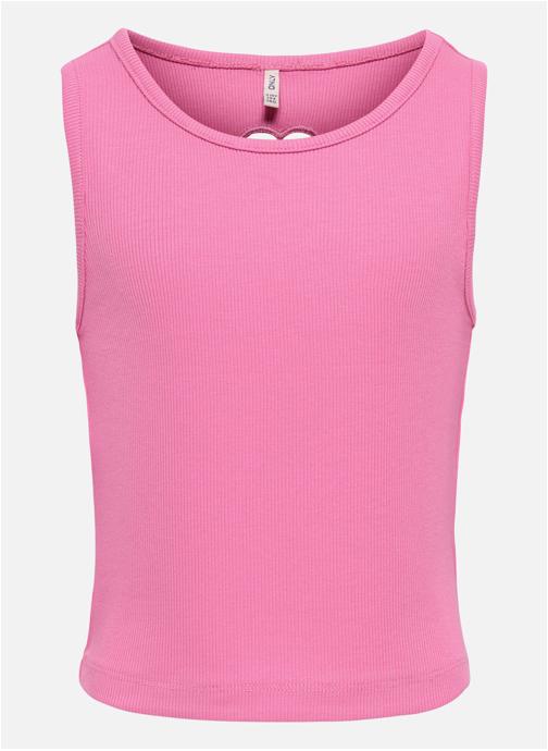 ONLY Débardeurs Débardeur coton biologique ajusté - 15263437 fille rose
