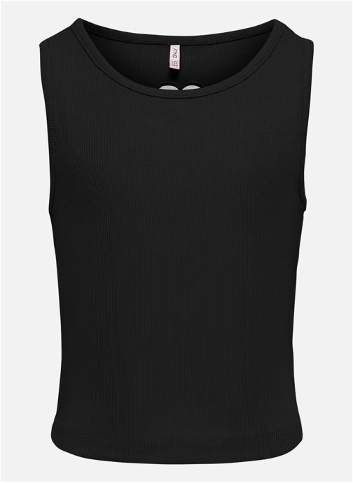 ONLY Débardeurs Débardeur coton biologique ajusté - 15263437 fille noir